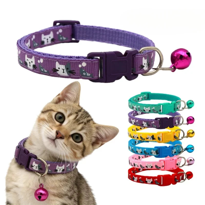 1-3pcs Bell Cat Collar Cartoon Collar