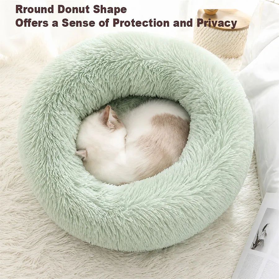 Soft Pet Cat Bed Pad Plush Warm Faux Fur Dog