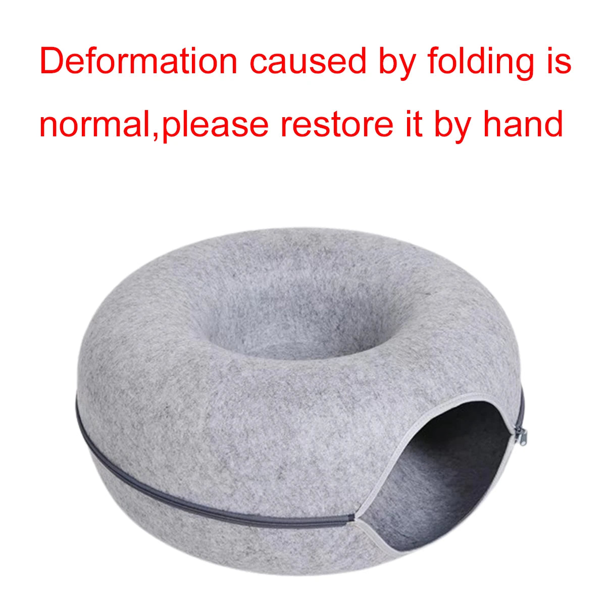 Felt Donut Bed for Cats House With Breather