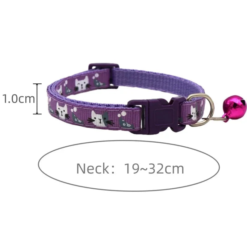1-3pcs Bell Cat Collar Cartoon Collar