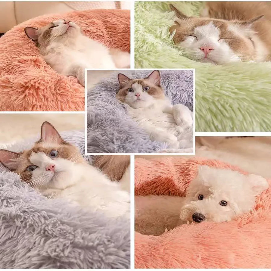 Soft Pet Cat Bed Pad Plush Warm Faux Fur Dog