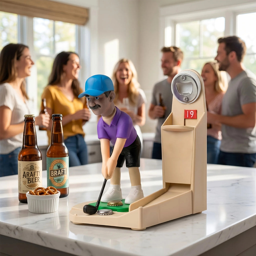 Golf Ball Shaped Bottle Opener Fun Golf Themed Decor Gift For Golf Enthusiasts Lovers Portable Creative Beer Opener Novelty Bar