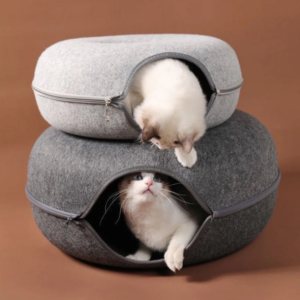 Felt Donut Bed for Cats House With Breather