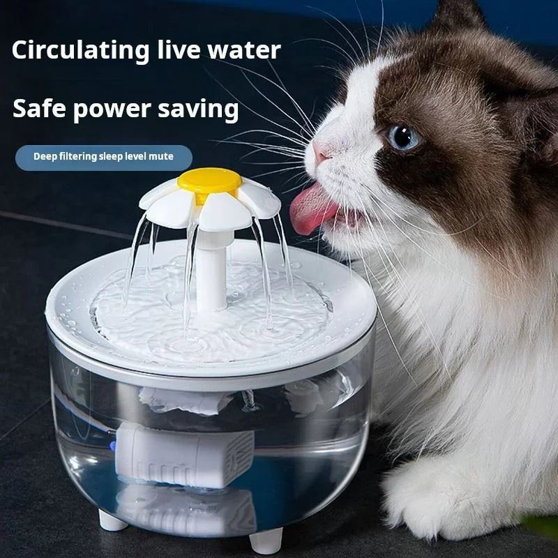 USB Electric Mute 1.2L Pet Water Fountain