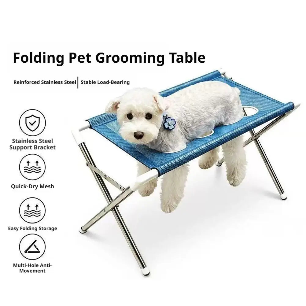 Pet Bathing Hammock Stand Foldable Dog Cat