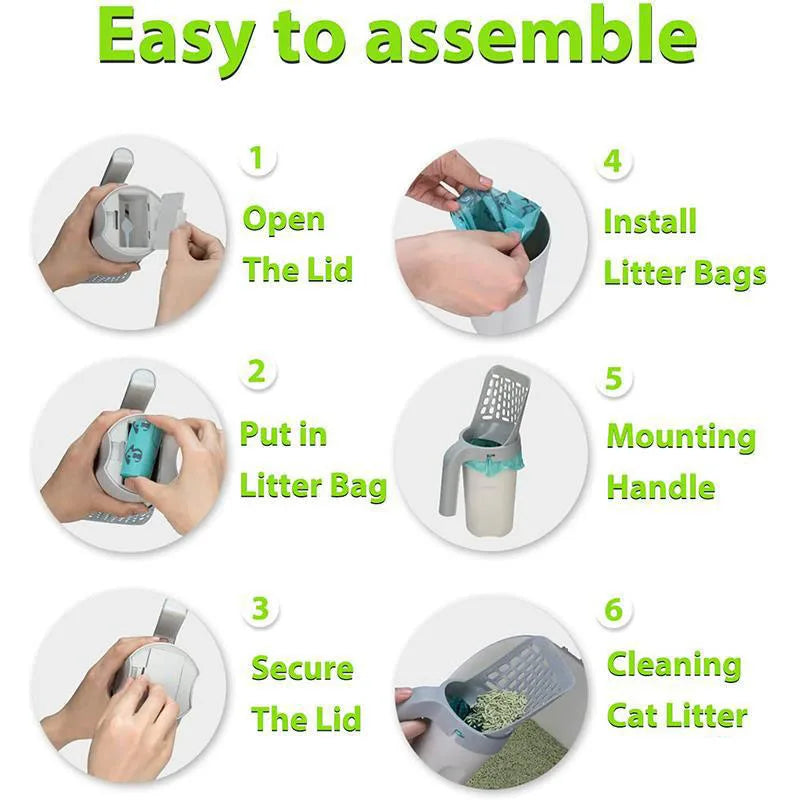 Cat Litter Shovel Scoop One-Piece Filter