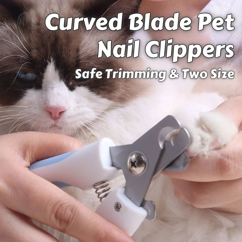 Curved Blade Pet Nail Clippers – Large & Small