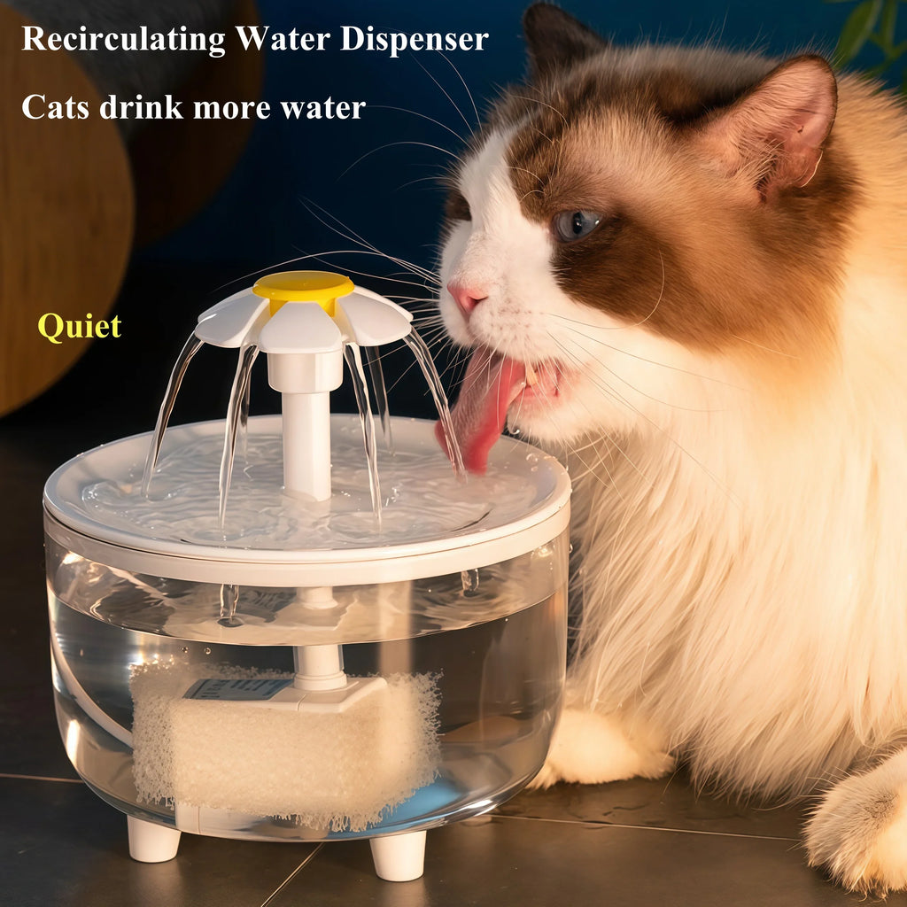 USB Electric Mute 1.2L Pet Water Fountain