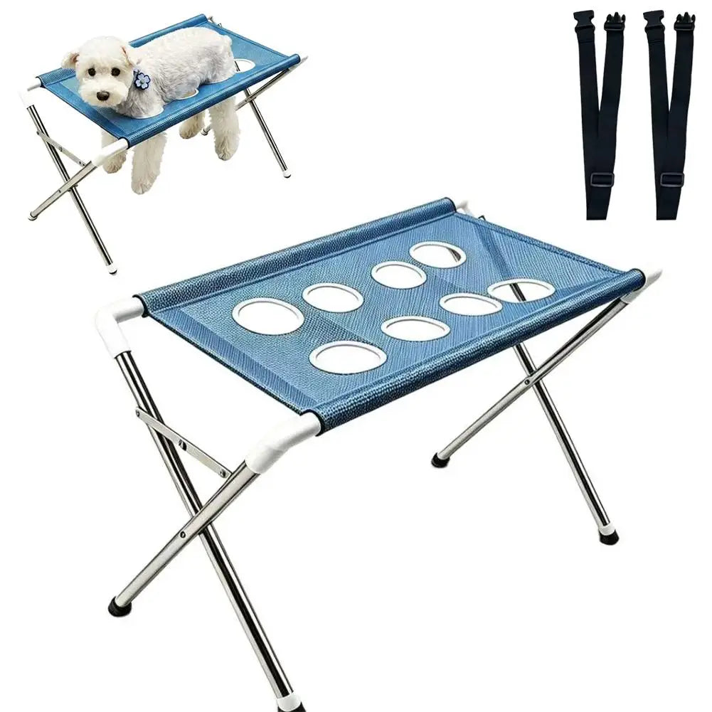 Pet Bathing Hammock Stand Foldable Dog Cat