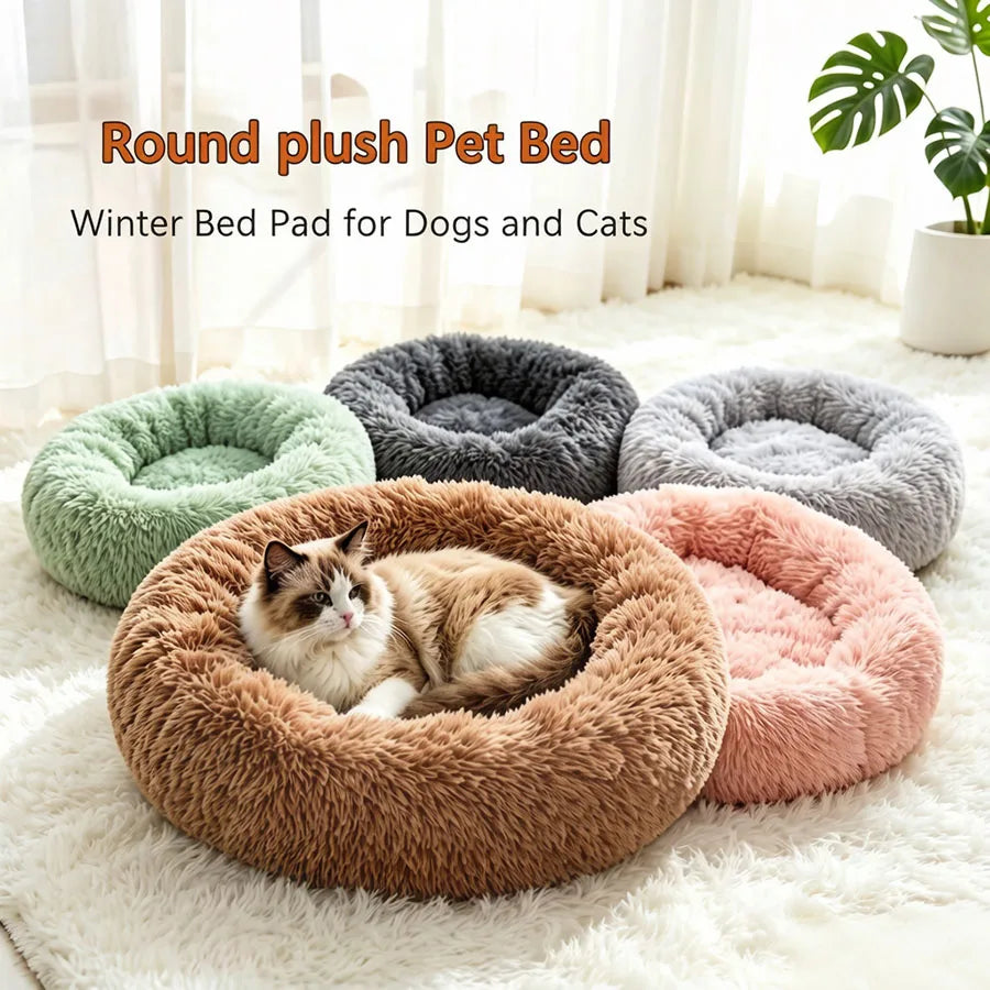 Soft Pet Cat Bed Pad Plush Warm Faux Fur Dog