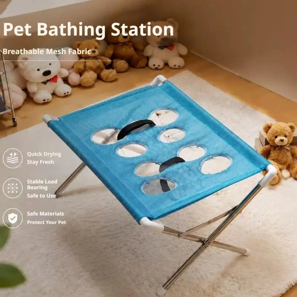Pet Bathing Hammock Stand Foldable Dog Cat