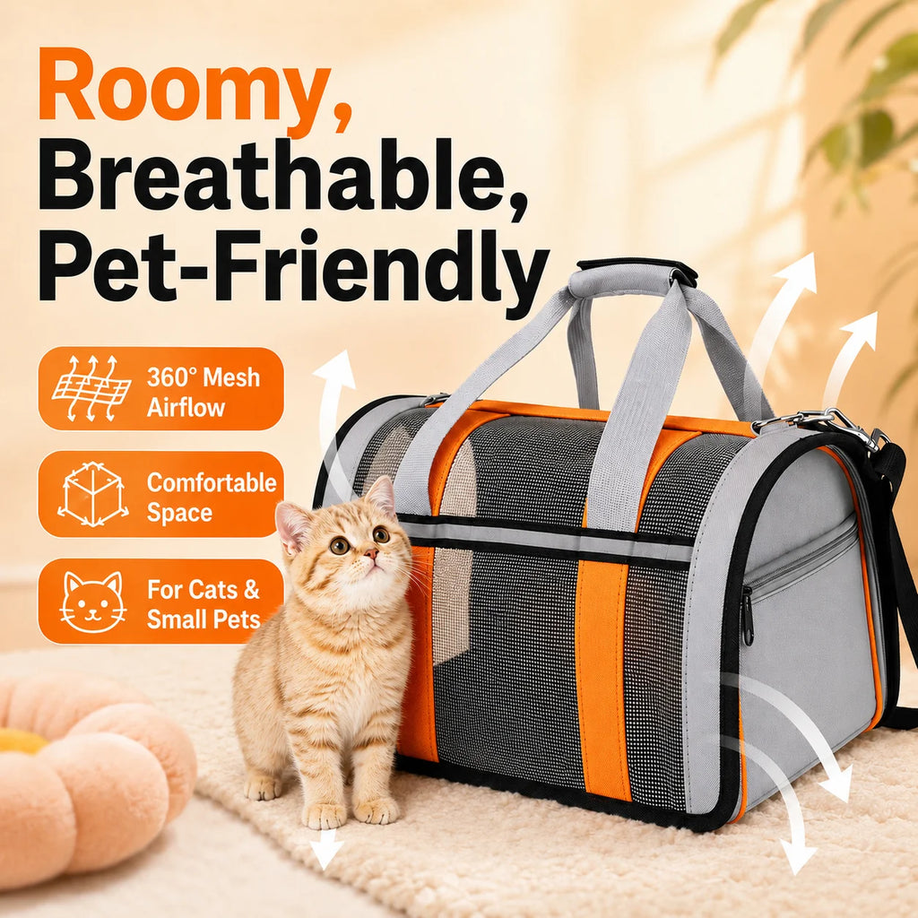 Stylish Breathable Pet Carrier, Dual Use