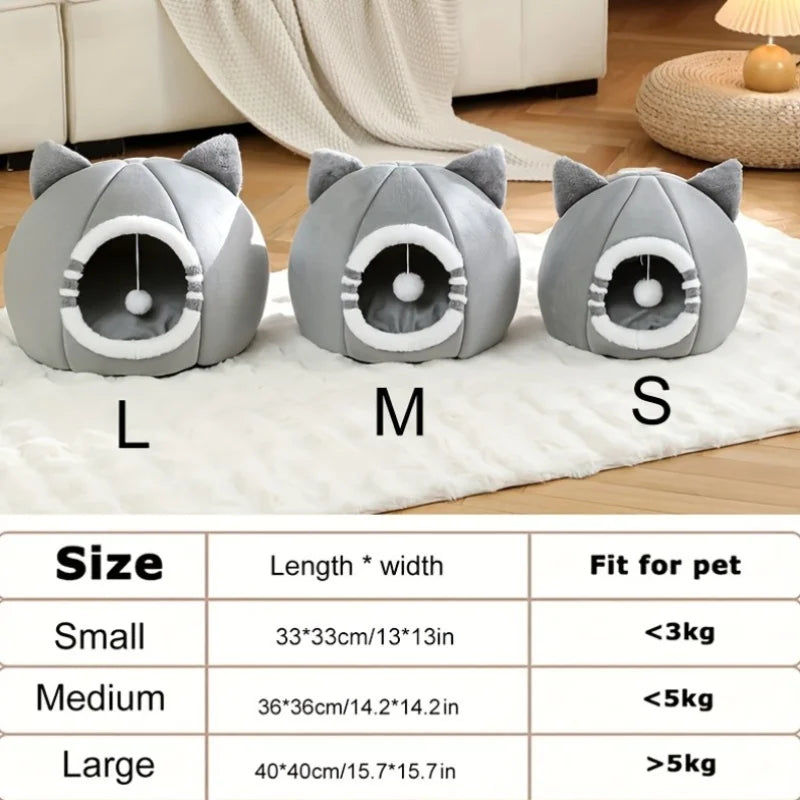 Deep Sleeping Cat Bed Cave Nest With