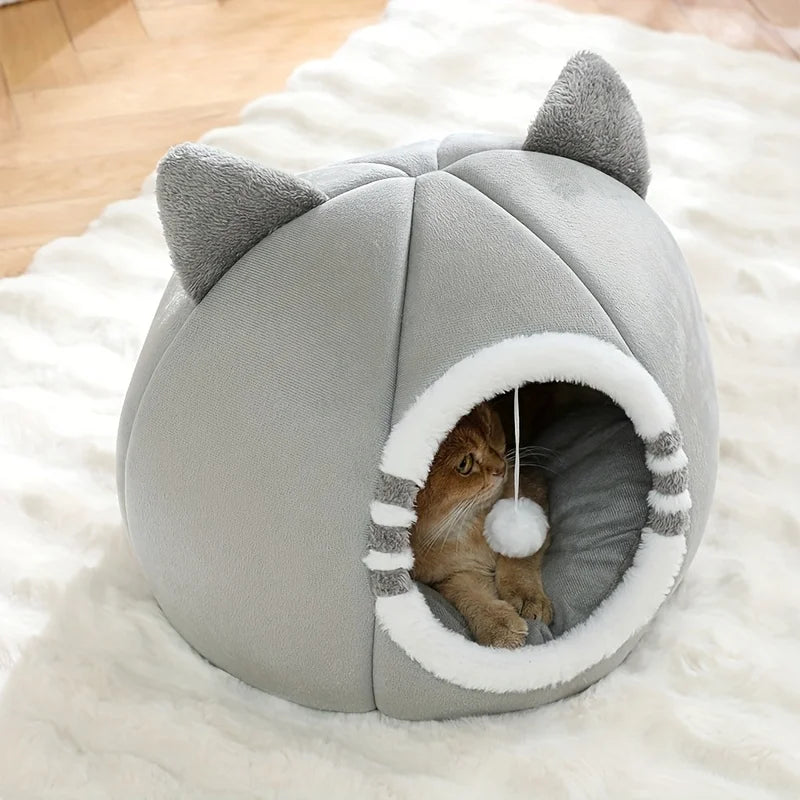 Deep Sleeping Cat Bed Cave Nest With