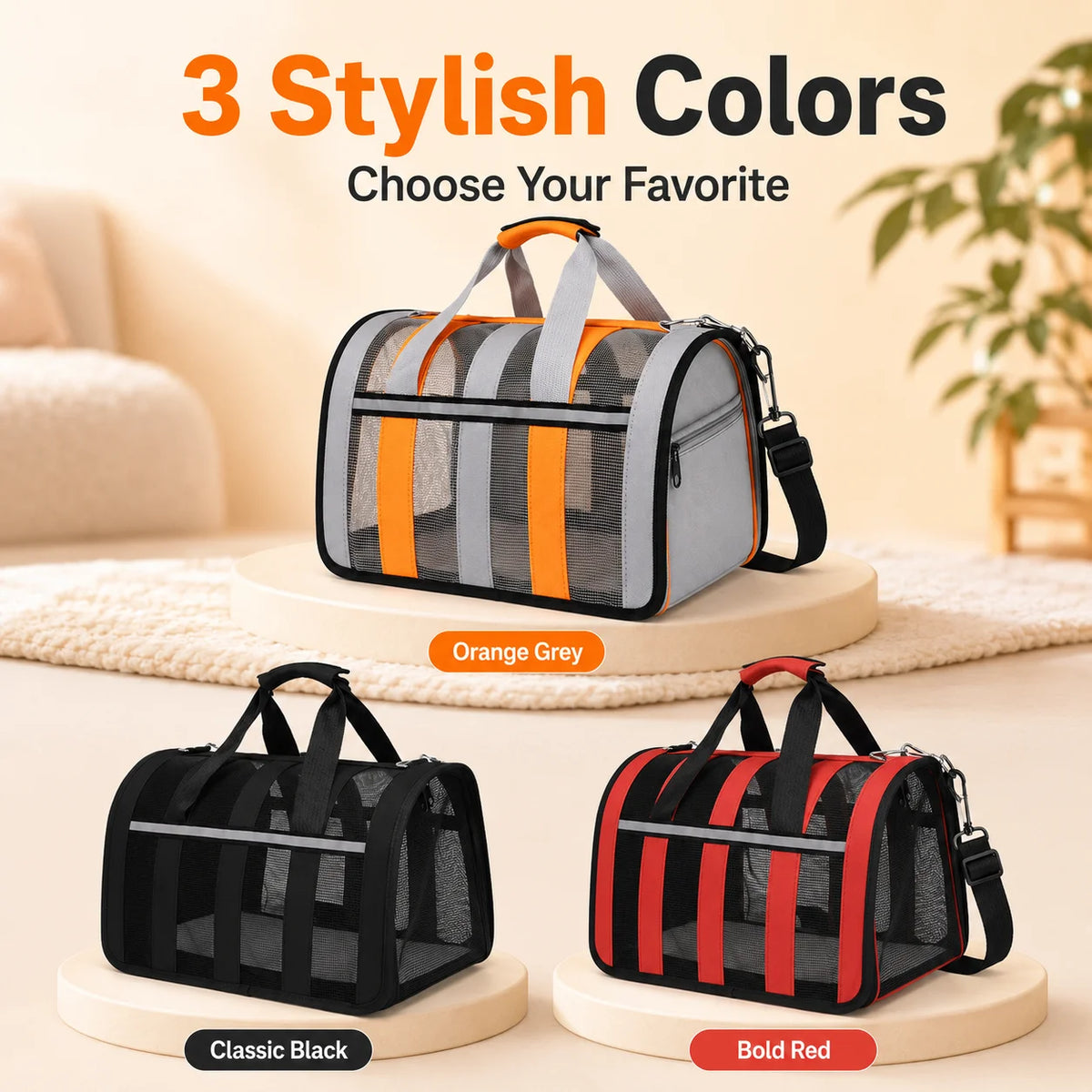Stylish Breathable Pet Carrier, Dual Use
