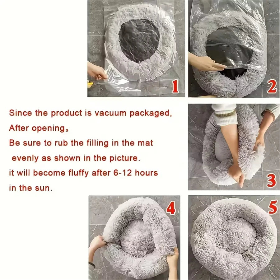 Soft Pet Cat Bed Pad Plush Warm Faux Fur Dog
